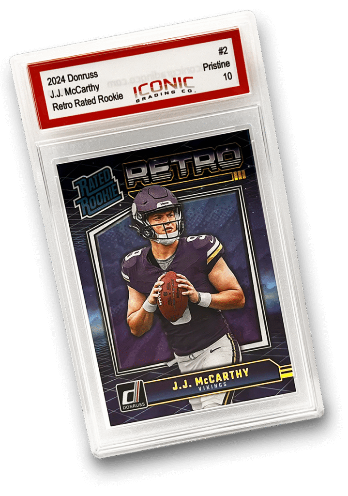 JJ McCarthy Rated Rookie Card in Iconic Grading Co. Slab